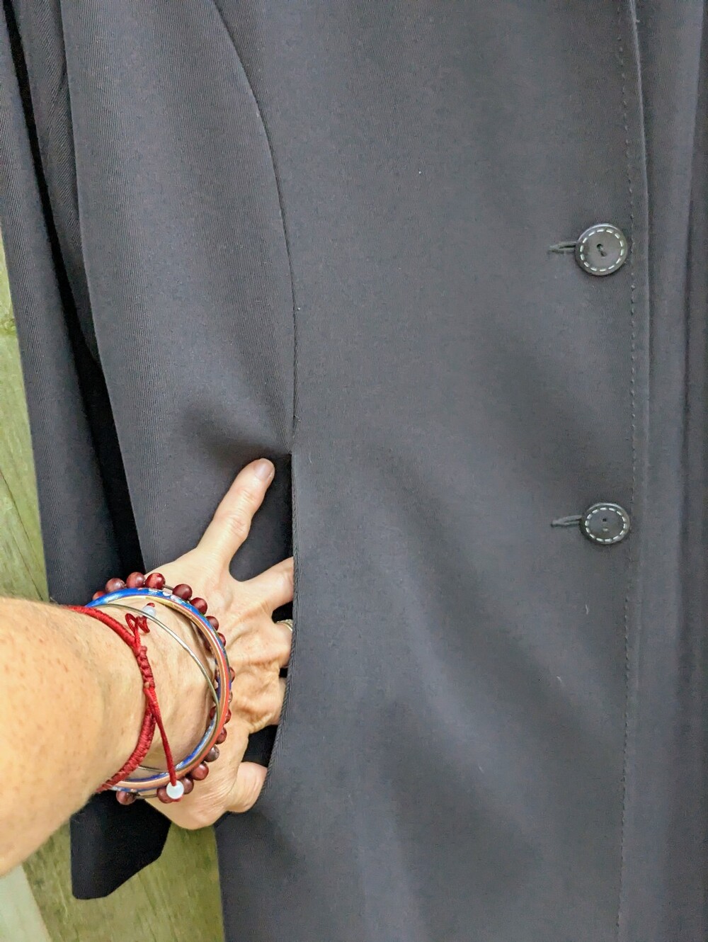 D’Allaird Longline Navy Blazer Coat 11/12 | Manteau-Blazer Long Marine Large - Picture 5 of 10